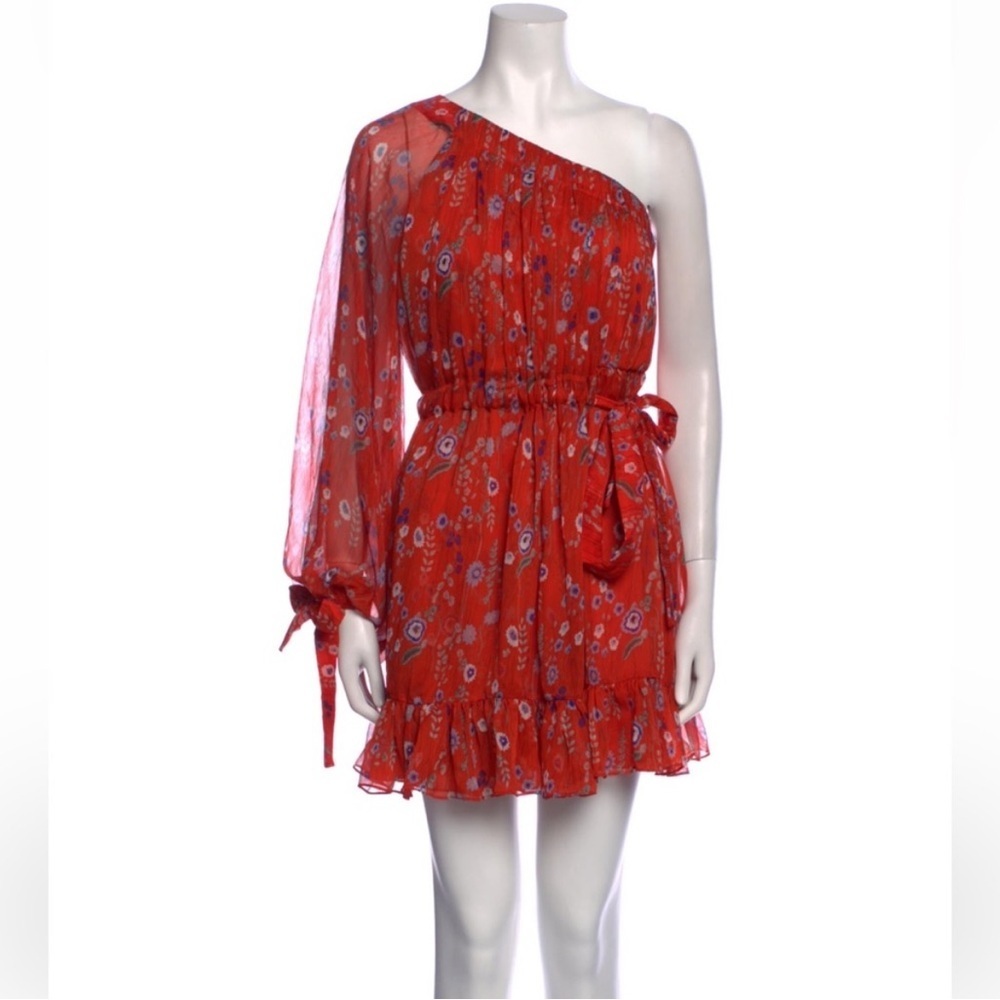 Revolve Alexis Edyta floral print one-shoulder mini dress - Picture 4 of 14